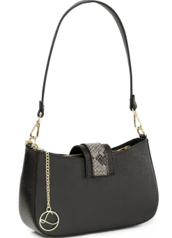 LAURINA Taschen></noscript>, Tasche, Damen, mit abnehmbarem, verstellbarem Umhängeriemen SCHWARZ-GRAU