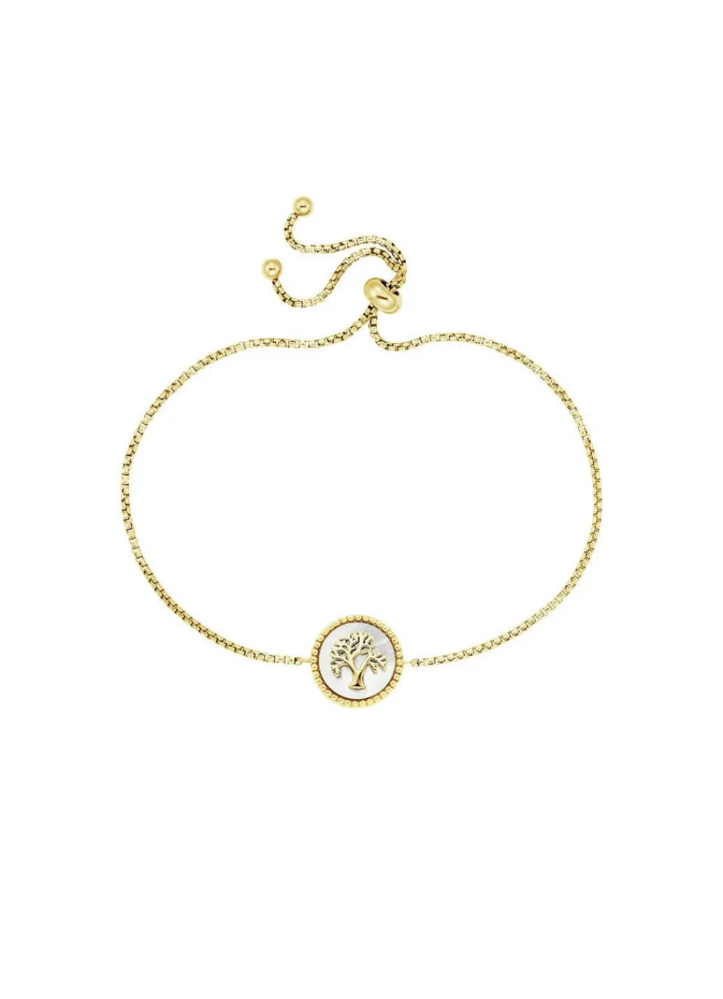 ENGELSRUFER Damen-Silberschmuck>Lebensbaum Armband mit Perlmutteinlage