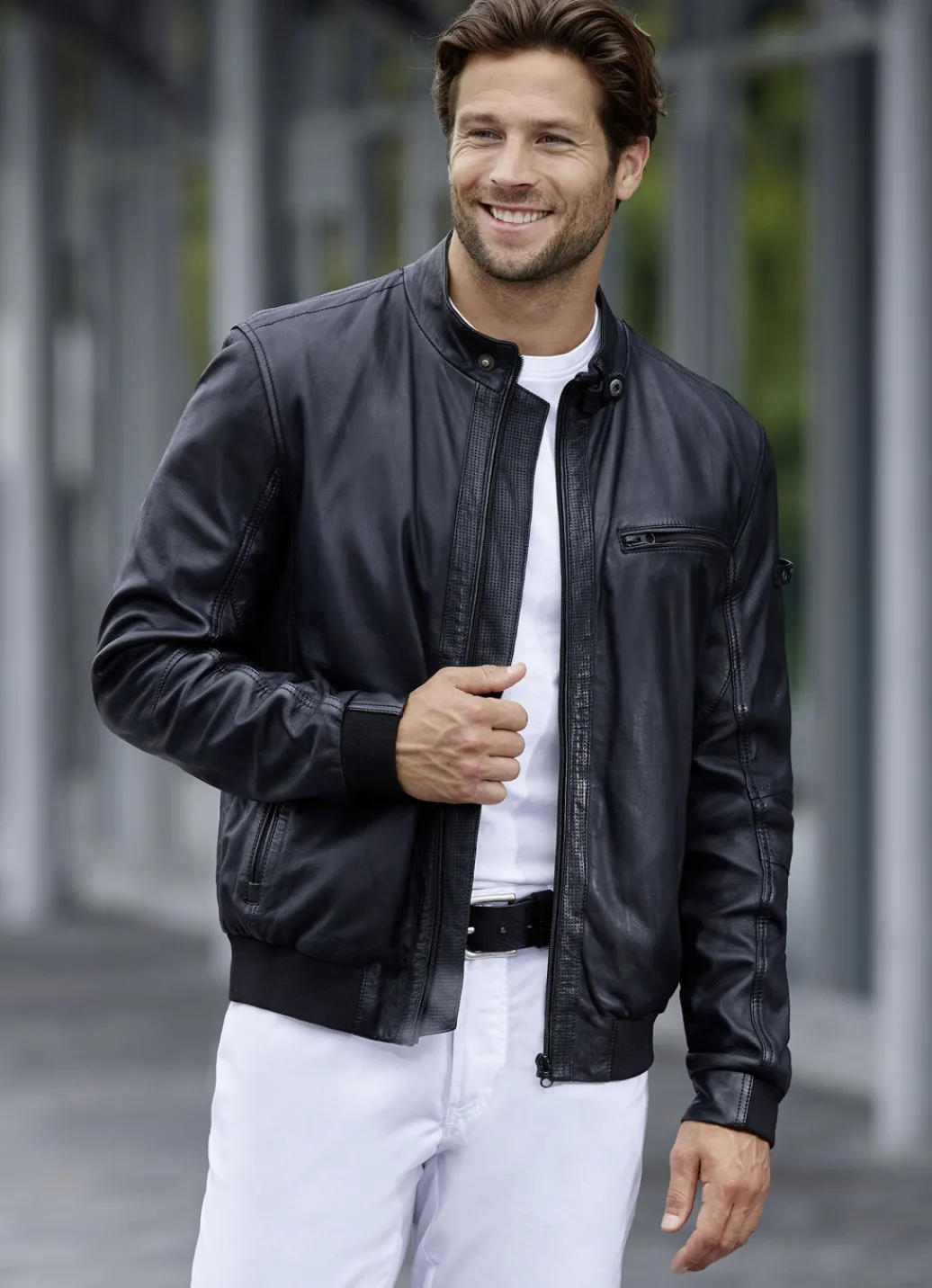 CABRINI Jacken & Mäntel>Lederblouson von „“ SCHWARZ