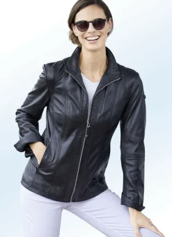 CABRINI Jacken & Mäntel>Lederkurzjacke von „“ SCHWARZ