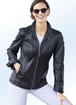 CABRINI Jacken & Mäntel>Lederkurzjacke von „“ SCHWARZ