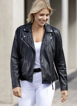 Caminari Jacken & Mäntel>Lederkurzjacke von „“ SCHWARZ