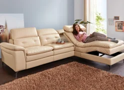 Möbel>Leder-Polsterecke mit Relax-Funktion