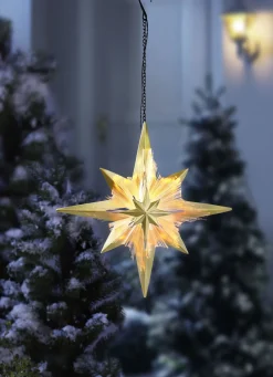 Außendekorationen>LED-Hängeleuchte "Stern" GOLD