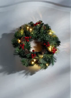 Außendekorationen>LED-Kranz mit Timerfunktion GRÜN