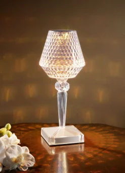 Möbel>LED-Kristall-Tischleuchte mit Touchfunktion TRANSPARENT