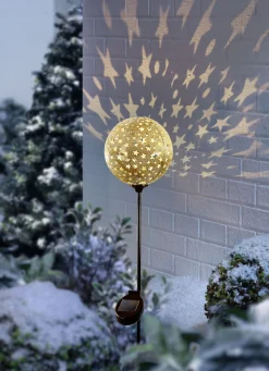 Außendekorationen>LED-Kugel Sternenzauber WEISS
