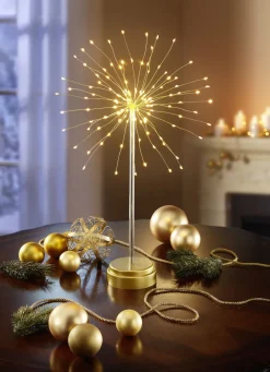 Weihnachtliche Dekorationen>LED-Leuchter in Pusteblumen-Form GOLD