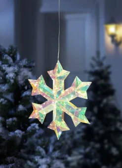 Außendekorationen>LED-Schneekristall "Glamour" BUNT