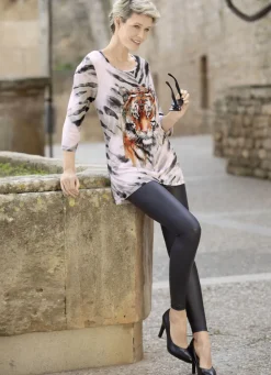 KLAUS MODELLE MADE IN GERMANY Hosen></noscript>Leggings in feiner Glanz-Optik