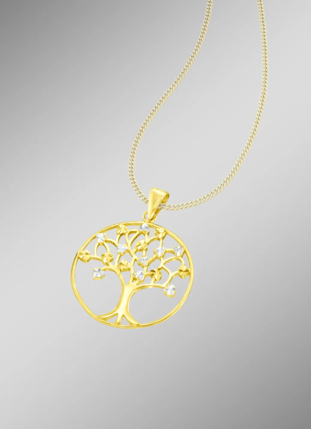 Damen-Goldschmuck>Lieblicher Lebensbaum Anhänger ohne Kette