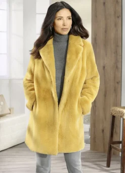 Jacken & Mäntel>Longjacke aus kuschelweichem Kunstpelz SAFRAN
