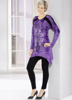 Shirts></noscript>Longshirt in aktueller Batik-Optik in 2 Farben