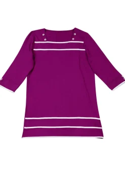 Shirts></noscript>Longshirt mit Karree-Ausschnitt in 3 Farben