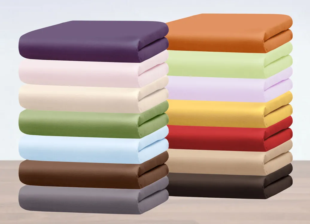 Heimtextilien>Mako-Feinjersey-Spannbetttücher und Kissenbezüge aus 100% Baumwolle