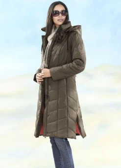 Jacken & Mäntel>Mantel mit Reißverschluss-Seitenschlitzen