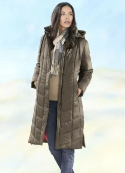 Jacken & Mäntel></noscript>Mantel mit Reißverschluss-Seitenschlitzen