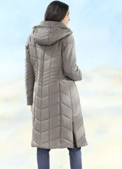 Jacken & Mäntel></noscript>Mantel mit Reißverschluss-Seitenschlitzen