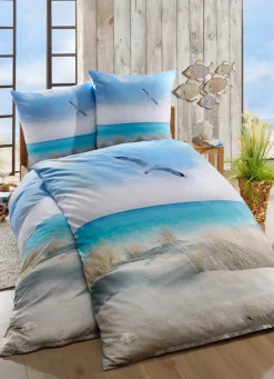 Heimtextilien>Maritime Bettwäsche-Garnitur in Microfaser-Qualität MULTICOLOR