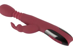 Erotik></noscript>Massagegerät Rabbitvibrator mit Wärmefunktion ROT-SCHWARZ
