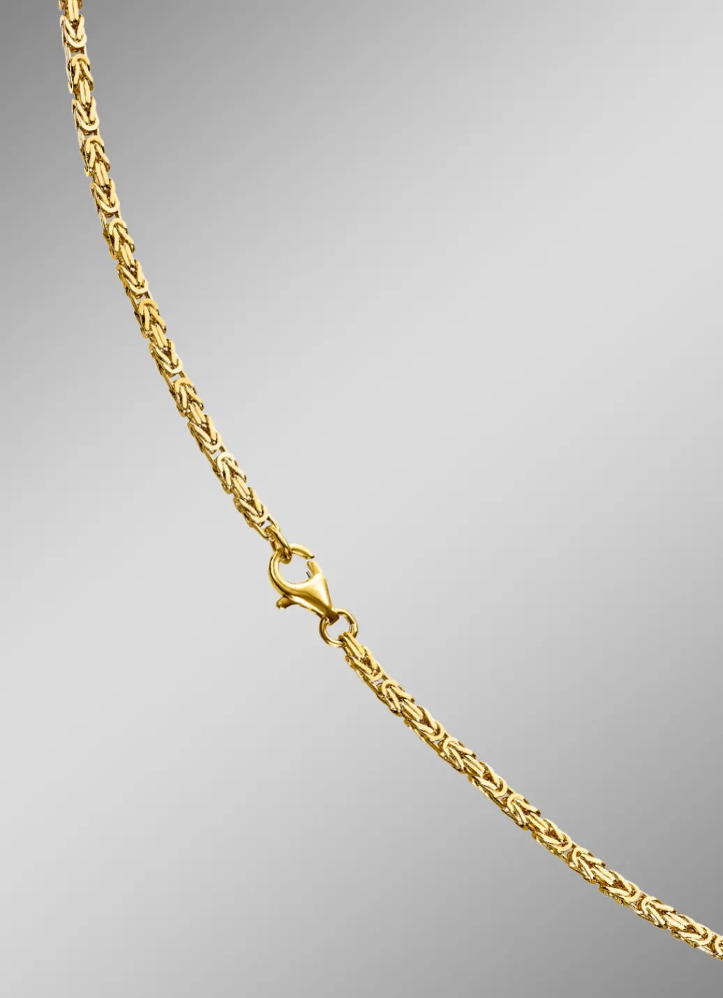 Damen-Goldschmuck>Massive Königskette mit Karabinerverschluss