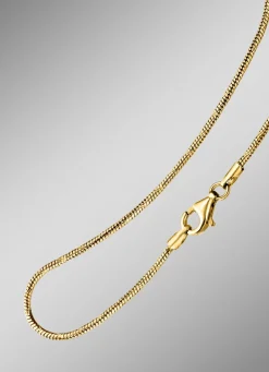 Damen-Goldschmuck>Massive Schlangenkette mit Karabiner Verschluss
