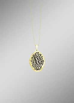 Damen-Goldschmuck>Medaillon mit Leopardenmuster