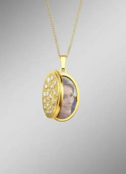 Damen-Goldschmuck>Medaillon zum Öffnen in Bicolor