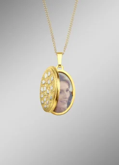 Damen-Goldschmuck>Medaillon zum Öffnen in Bicolor
