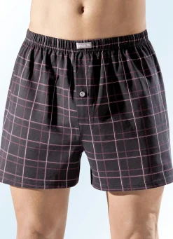Herrenwäsche|Wäsche>Mehrfachpack Boxershorts mit knöpfbarem Eingriff, bunt