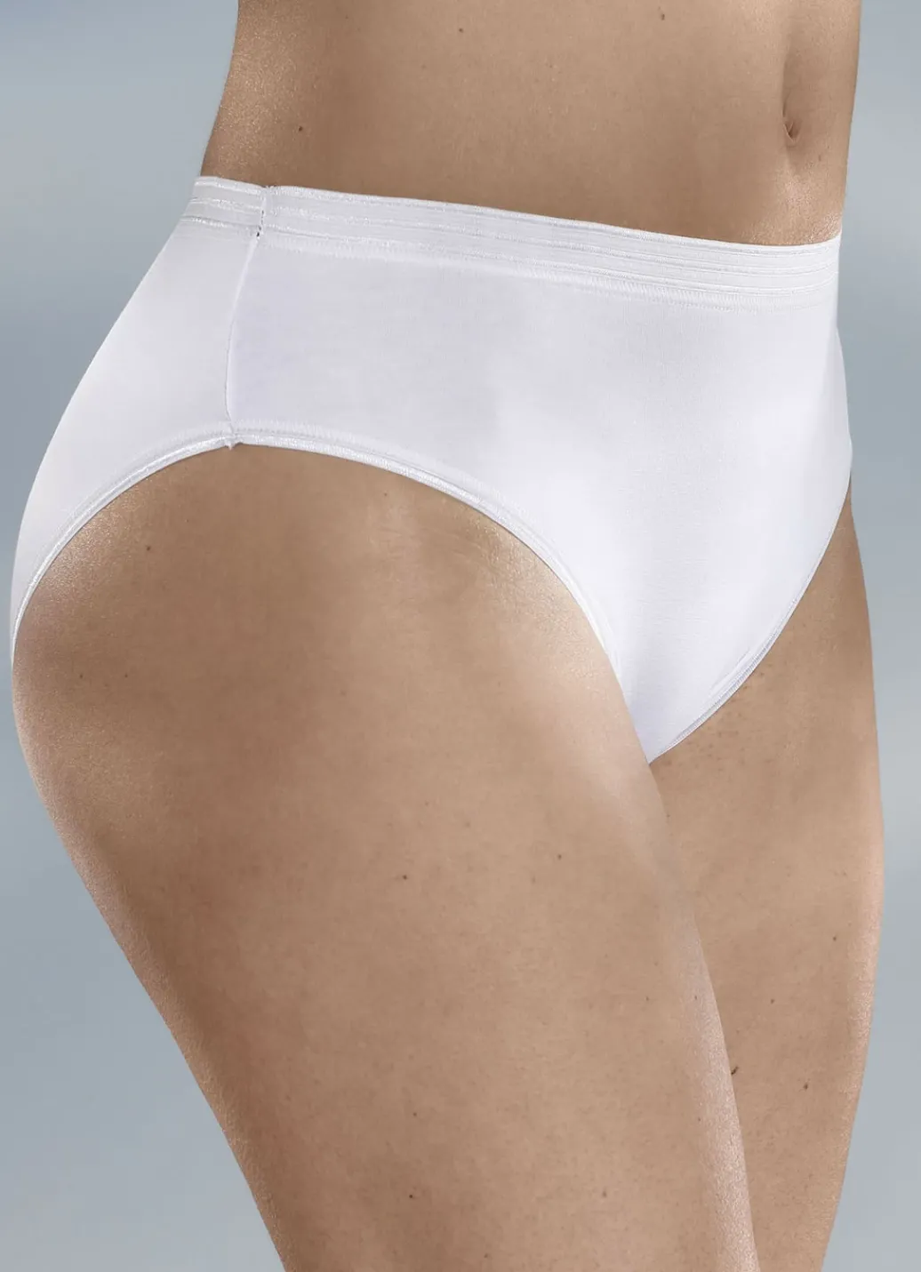 Wäsche|Damenwäsche>Mehrfackpack Slips mit glänzenden Abschlüssen WEISS