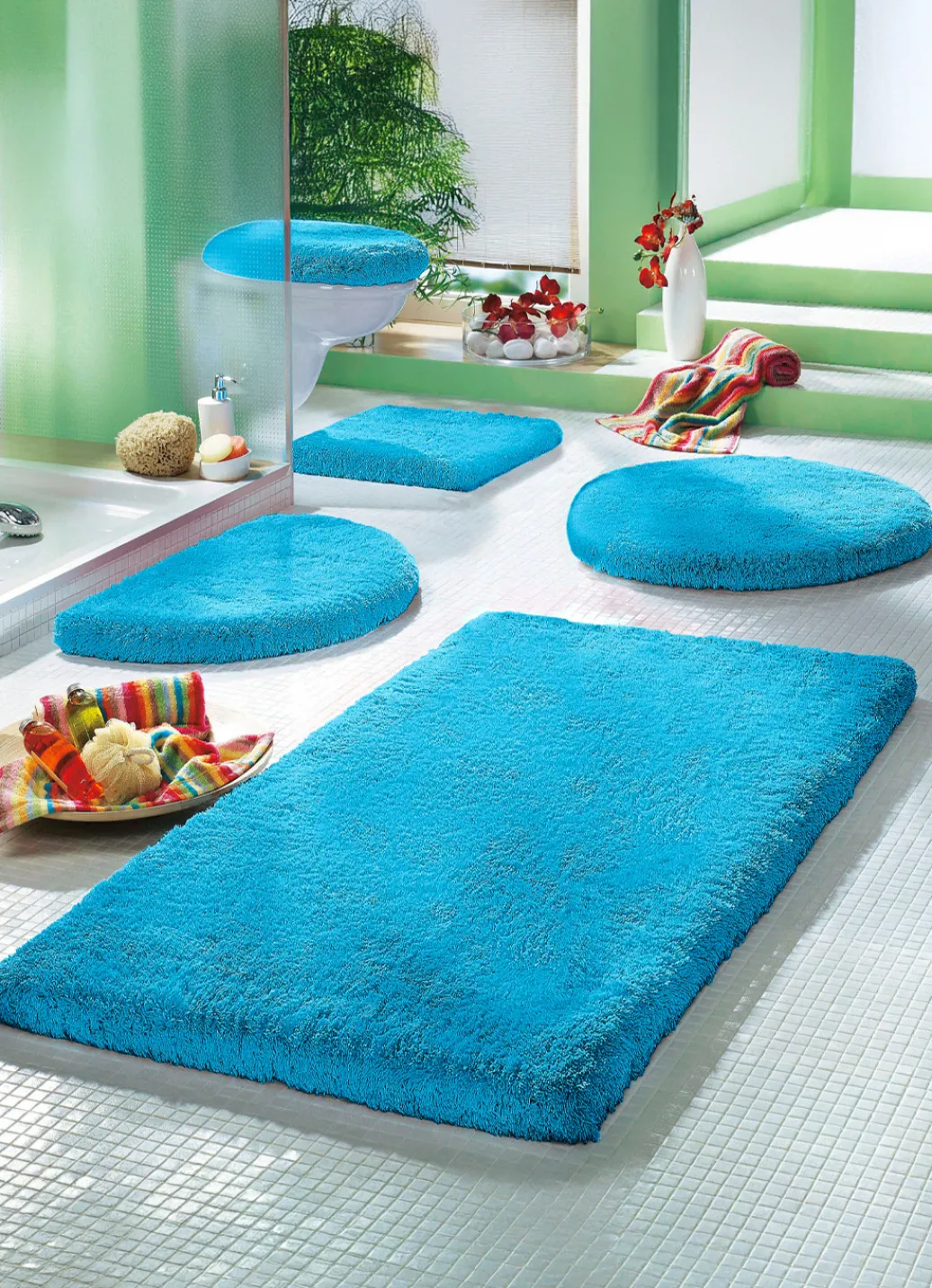 MESANA Heimtextilien>Badgarnitur mit rutschhemmender Rückseite