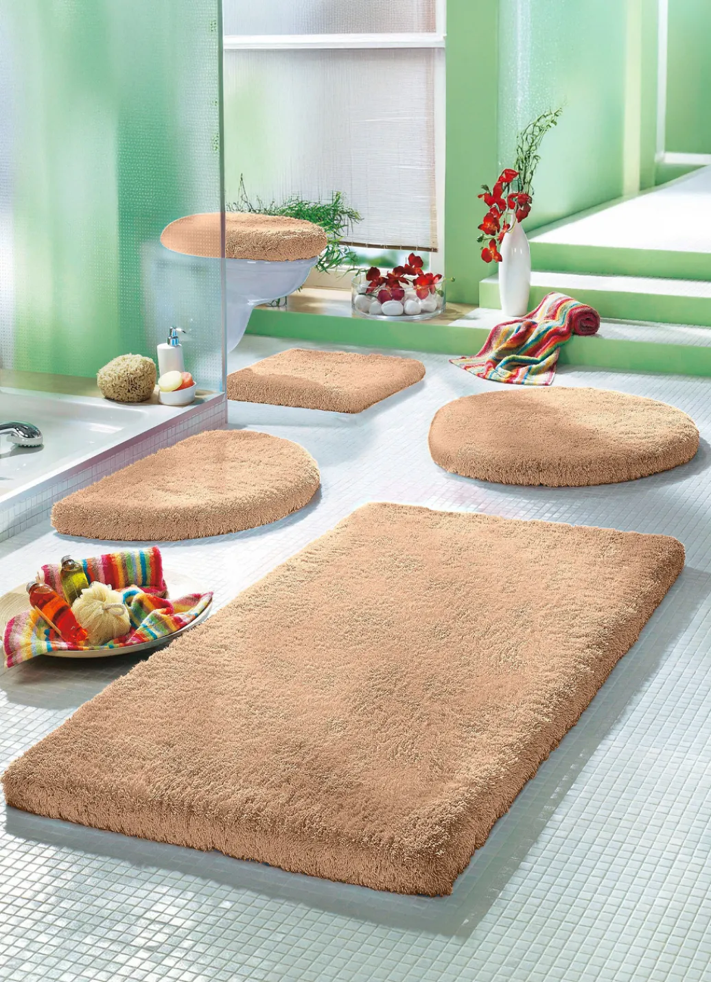 MESANA Heimtextilien>Badgarnitur mit rutschhemmender Rückseite