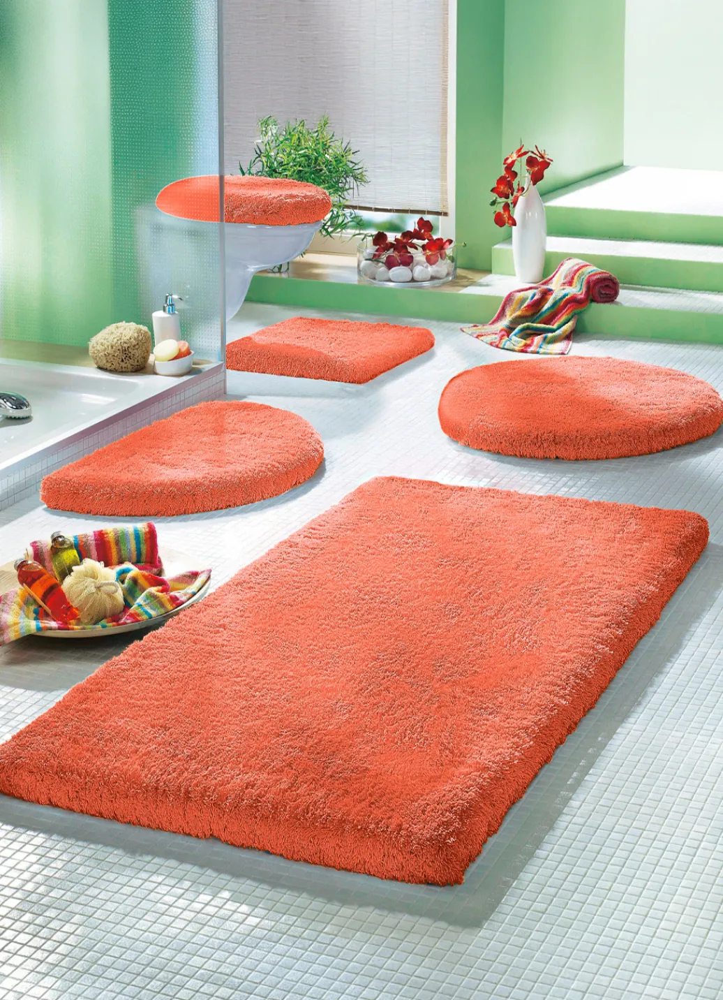 MESANA Heimtextilien>Badgarnitur mit rutschhemmender Rückseite