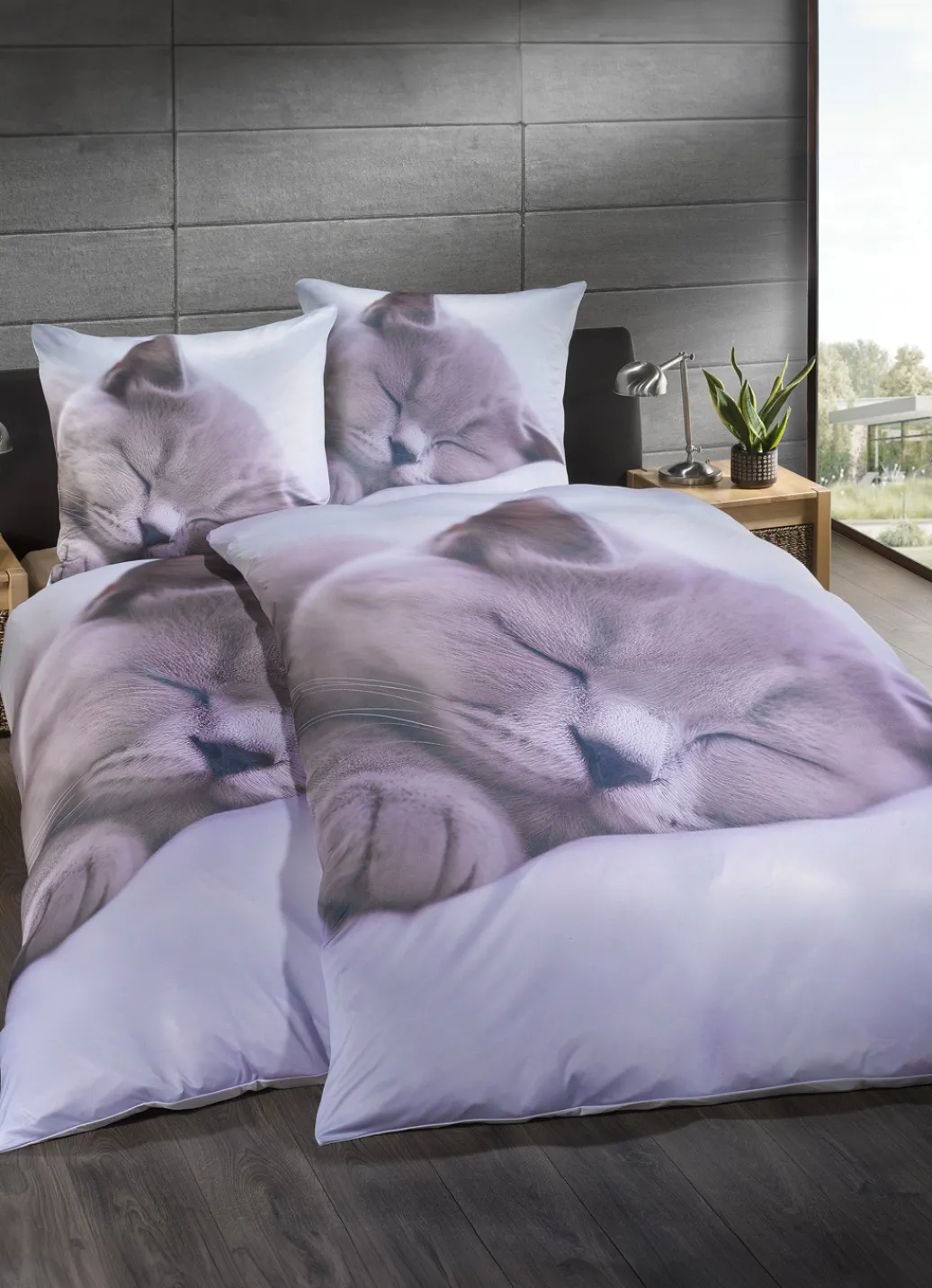 Heimtextilien>Microfaser-Interlock Bettwäsche-Garnitur MULTICOLOR