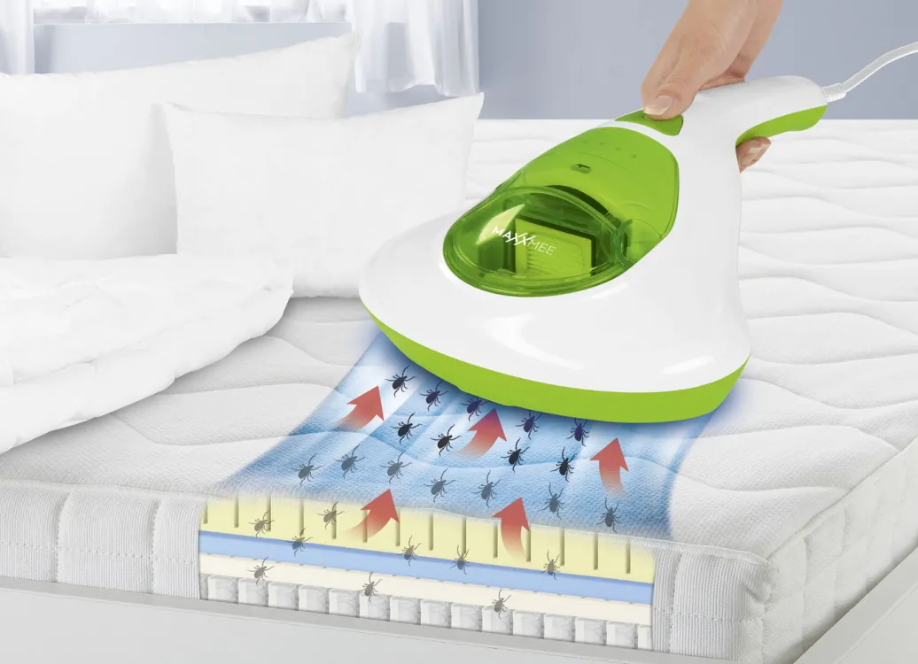 Staubsauger|Reinigung>Milbensauger mit UV-C-Lampe WEISS-GRÜN