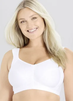 MISS MARY Damenwäsche|Wäsche>BH mit atmungsaktivem Baumwolleinsatz WEISS