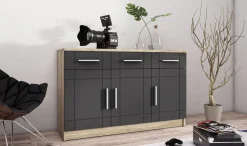 Möbel></noscript>Moderne Kommode mit matten Tiefzieh-Fronten