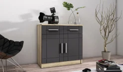 Möbel></noscript>Moderne Kommode mit matten Tiefzieh-Fronten