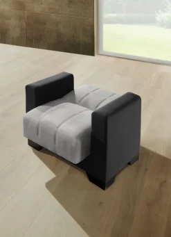 Möbel></noscript>Moderne Polstermöbel mit Bonnellfederkern SCHWARZ-SILBER