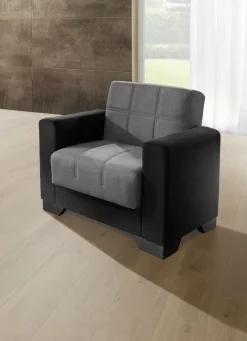 Möbel>Moderne Polstermöbel mit Zierkissen SCHWARZ-GRAU