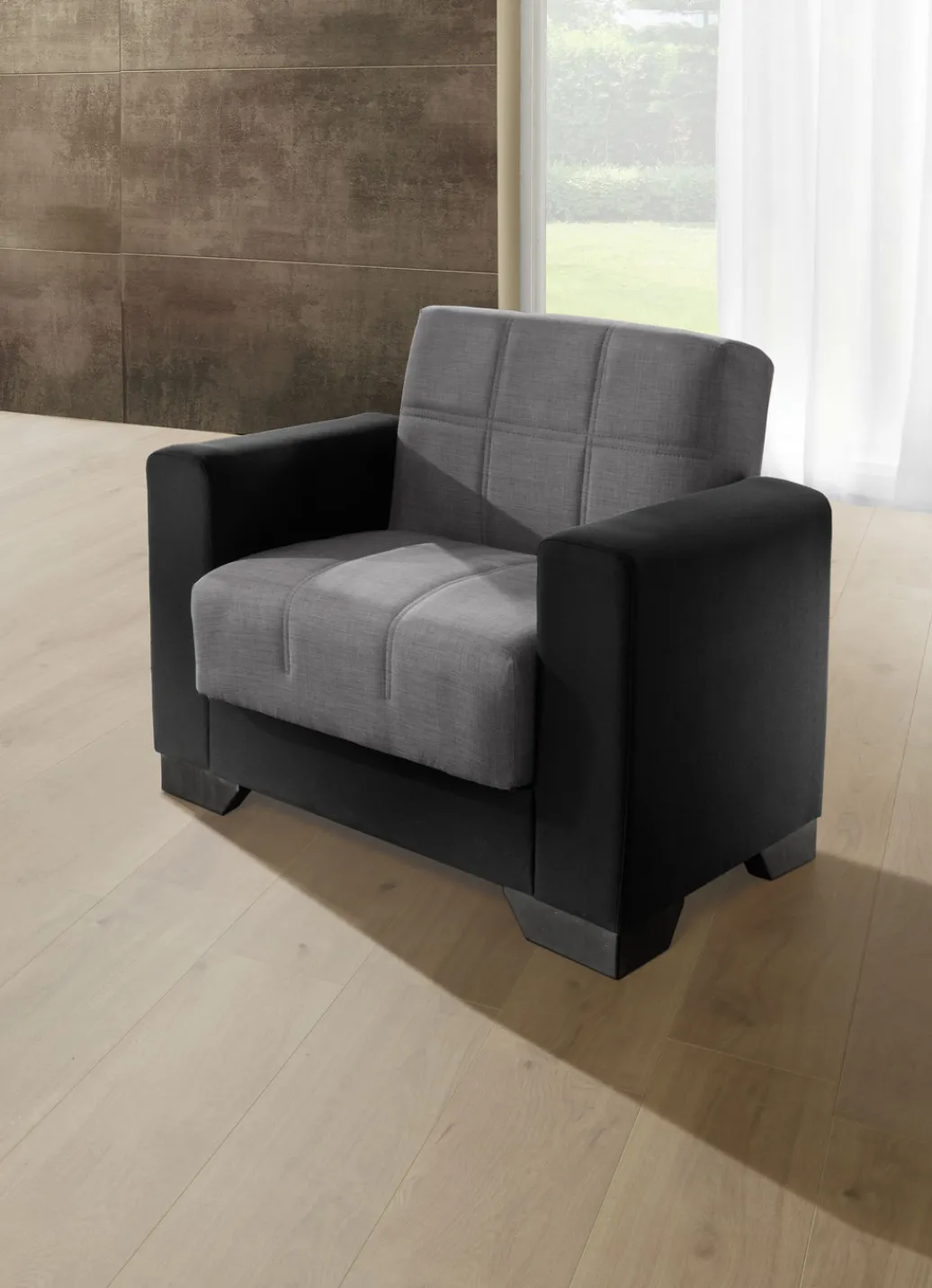 Möbel>Moderne Polstermöbel mit Zierkissen SCHWARZ-GRAU