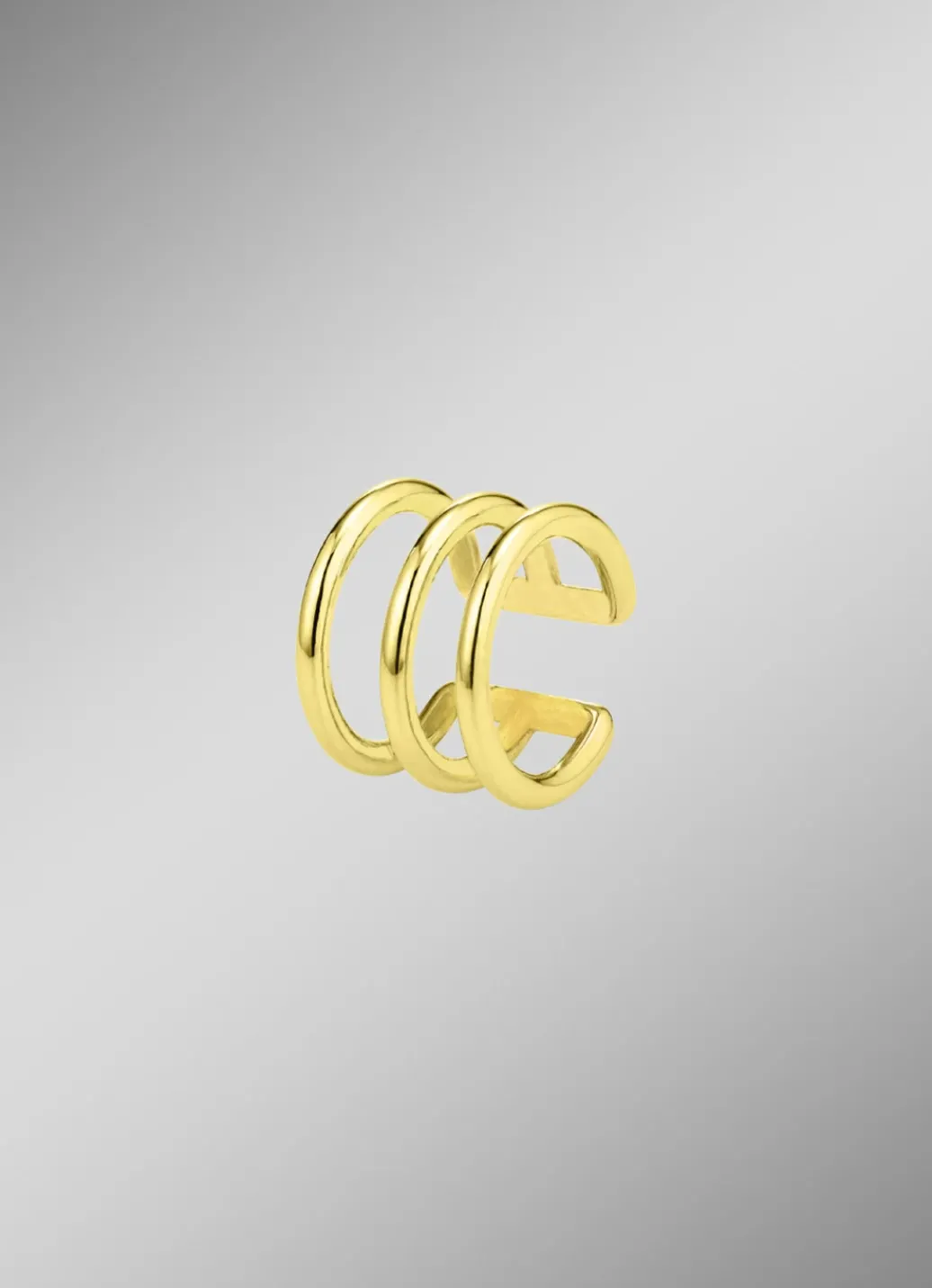 Damen-Goldschmuck>Moderne, 3-reihige Ohrklemme