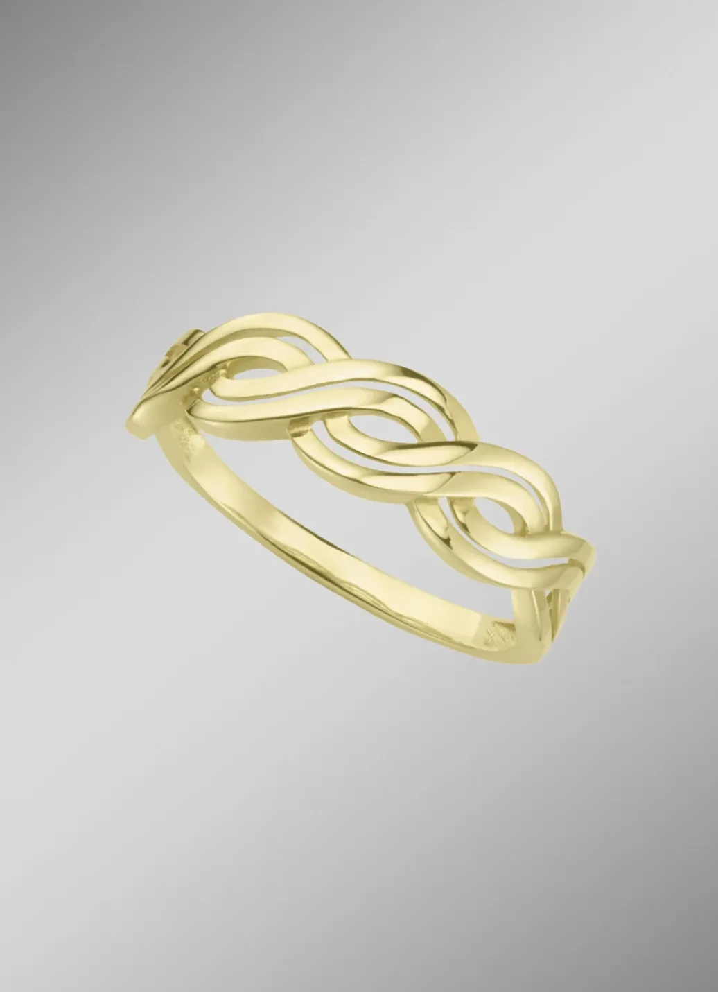 Damen-Goldschmuck>Moderner Damenring in gedrehter Optik