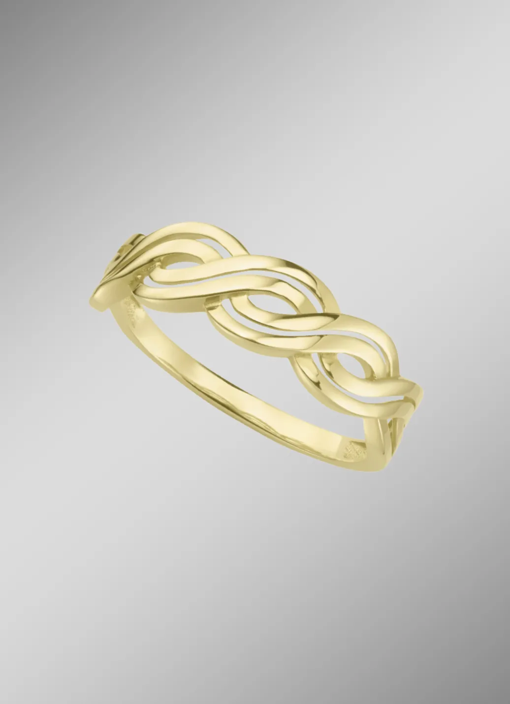 Damen-Goldschmuck>Moderner Damenring in gedrehter Optik