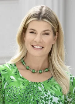 Damen-Modeschmuck>Modische Kugelkette GRÜN