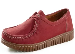 Gemini Schuhe|Damenschuhe>Mokassin-Schnürschuh aus Rind-Nubukleder