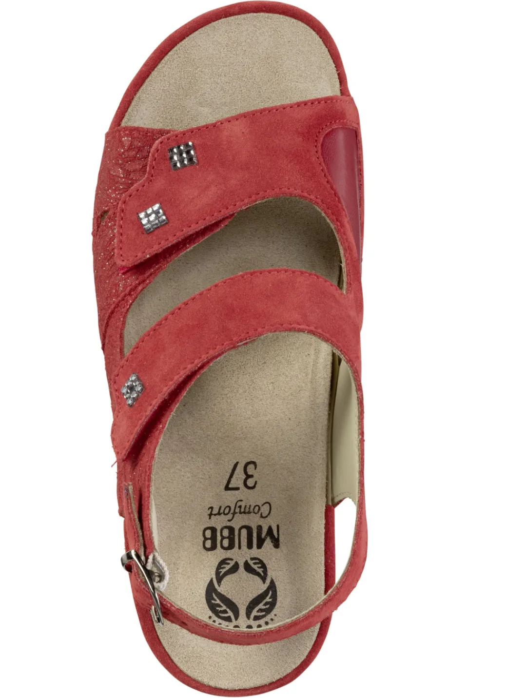 MUBB Damenschuhe|Schuhe>, bequeme Damen-Sandalen, Weite H, mit herausnehmbarem Fußbett