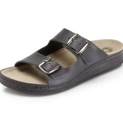 MUBB Herrenschuhe|Schuhe>, bequeme Herren-Pantoletten, Weite H, aus Leder