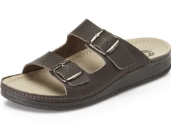 MUBB Herrenschuhe|Schuhe></noscript>, bequeme Herren-Pantoletten, Weite H, aus Leder